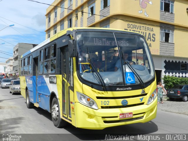 Viação Sudeste 102 na cidade de Marataízes, Espírito Santo, Brasil, por Alexandre  Magnus. Número da foto: #1576267.