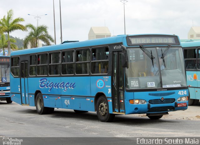 Biguaçu Transportes Coletivos Administração e Participação 424 na cidade de Florianópolis, Santa Catarina, Brasil, por Eduardo Souto Maia. Número da foto: #1512849.
