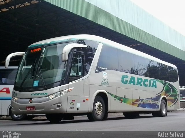Viação Garcia 7236 na cidade de Bauru, São Paulo, Brasil, por Ade Silva. Número da foto: #1513440.