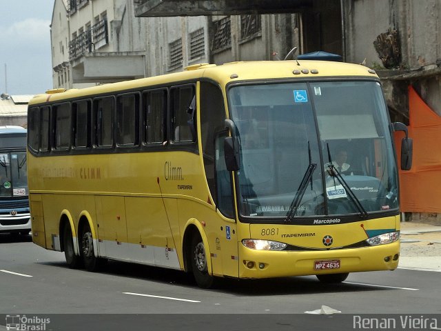Viação Itapemirim 8081 na cidade de Rio de Janeiro, Rio de Janeiro, Brasil, por Renan Vieira. Número da foto: #1515818.