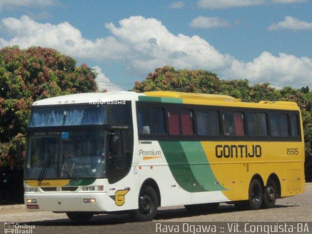 Empresa Gontijo de Transportes 15515 na cidade de Vitória da Conquista, Bahia, Brasil, por Rava Ogawa. ID da foto: 1515042.