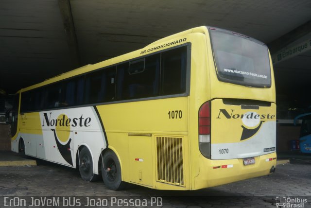 Viação Nordeste 1070 na cidade de João Pessoa, Paraíba, Brasil, por Eronildo Assunção. Número da foto: #1516332.