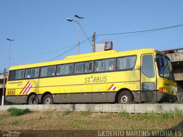 Viação Itapemirim 40037 na cidade de Vitória, Espírito Santo, Brasil, por Gilberto Martins. ID da foto: 1517484.