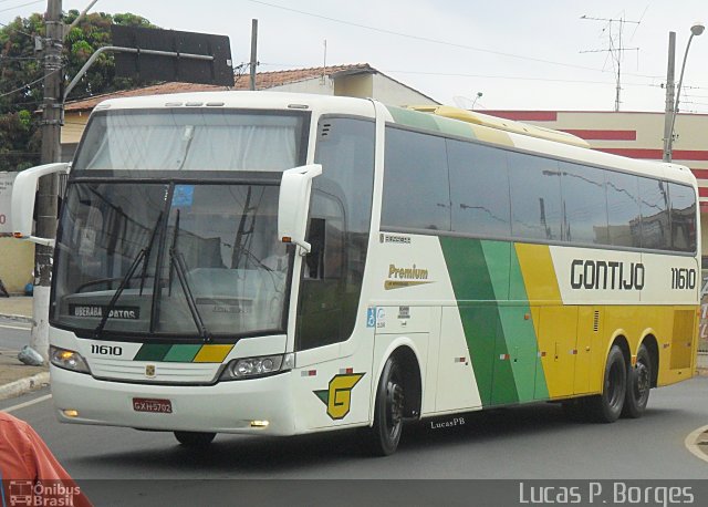 Empresa Gontijo de Transportes 11610 na cidade de Araxá, Minas Gerais, Brasil, por Lucas Borges . Número da foto: #1518675.