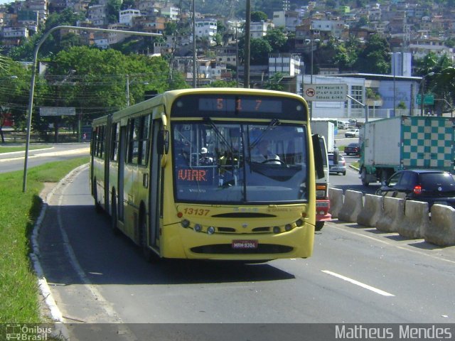 Viação Grande Vitória 13137 na cidade de Vitória, Espírito Santo, Brasil, por Matheus Mendes. ID da foto: 1517943.