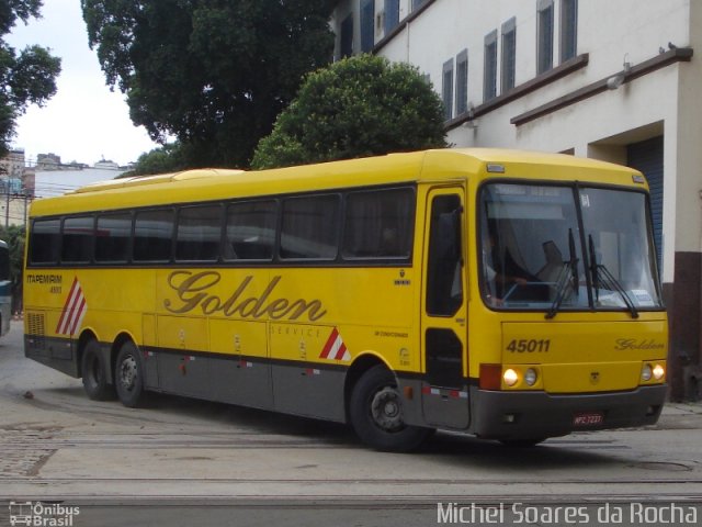 Viação Itapemirim 45011 na cidade de Rio de Janeiro, Rio de Janeiro, Brasil, por Michel Soares da Rocha. Número da foto: #1517002.