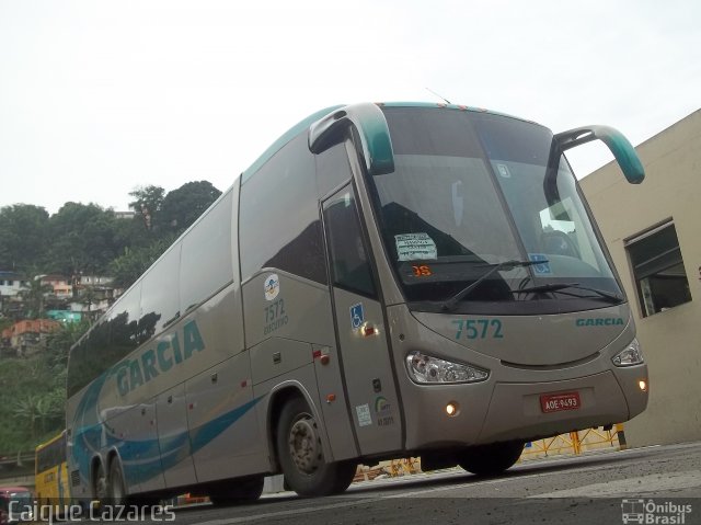 Viação Garcia 7572 na cidade de Santos, São Paulo, Brasil, por Caique Cazares. Número da foto: #1519237.