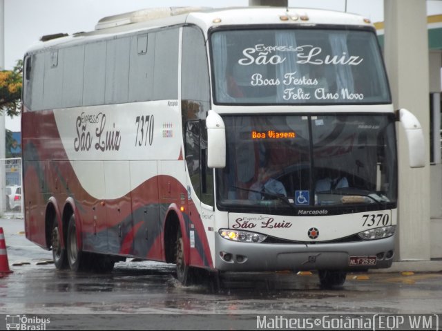 Expresso São Luiz 7370 na cidade de Goiânia, Goiás, Brasil, por Vicente Pinto Moreira. Número da foto: #1520150.