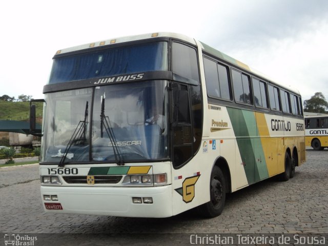 Empresa Gontijo de Transportes 15680 na cidade de Ribeirão Vermelho, Minas Gerais, Brasil, por Christian Teixeira de Sousa. ID da foto: 1520941.