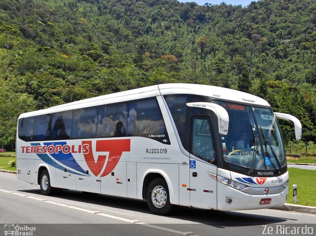 Viação Teresópolis RJ 203.019 na cidade de Teresópolis, Rio de Janeiro, Brasil, por Zé Ricardo Reis. Número da foto: #1520981.