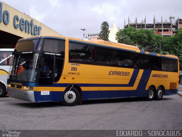 Expresso Amarelinho 283 na cidade de Sorocaba, São Paulo, Brasil, por EDUARDO - SOROCABUS. Número da foto: #1520893.