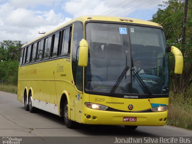 Viação Itapemirim 8089 na cidade de Recife, Pernambuco, Brasil, por Jonathan Silva. Número da foto: #1522235.