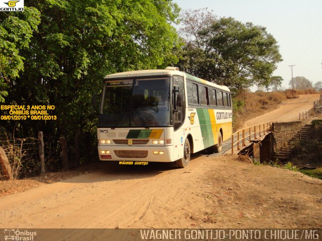 Empresa Gontijo de Transportes 3125 na cidade de Ponto Chique, Minas Gerais, Brasil, por Wagner Gontijo Várzea da Palma-mg. ID da foto: 1522322.