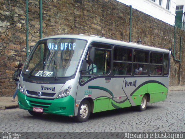 Turin Transportes 3244 na cidade de Ouro Preto, Minas Gerais, Brasil, por Alexandre Eustáquio. ID da foto: 1522406.