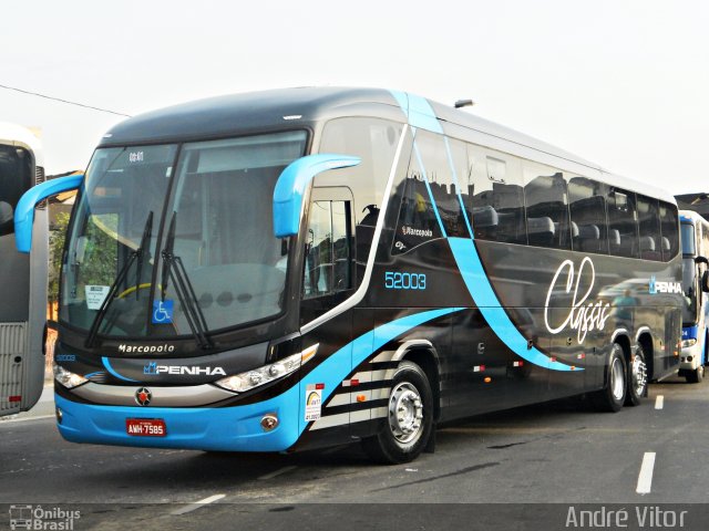 Empresa de Ônibus Nossa Senhora da Penha 52003 na cidade de Rio de Janeiro, Rio de Janeiro, Brasil, por André Vitor  Silva dos Santos. Número da foto: #1524533.