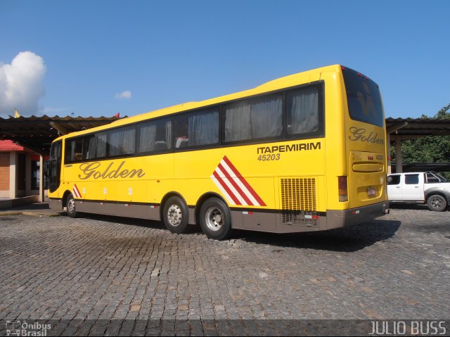 Viação Itapemirim 45203 na cidade de Casimiro de Abreu, Rio de Janeiro, Brasil, por Carlos Julio. Número da foto: #1524265.