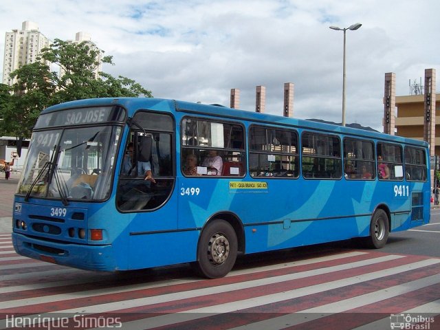 Praia Ônibus > Viação Metropolitana 3499 na cidade de Belo Horizonte, Minas Gerais, Brasil, por Henrique Simões. Número da foto: #1524101.