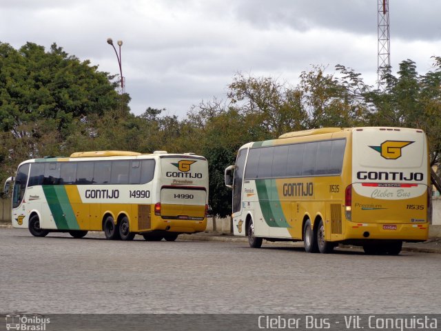 Empresa Gontijo de Transportes 11535 na cidade de Vitória da Conquista, Bahia, Brasil, por Cleber Bus. ID da foto: 2085187.