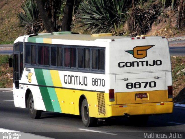 Empresa Gontijo de Transportes 8870 na cidade de Belo Horizonte, Minas Gerais, Brasil, por Matheus Adler. ID da foto: 2083957.