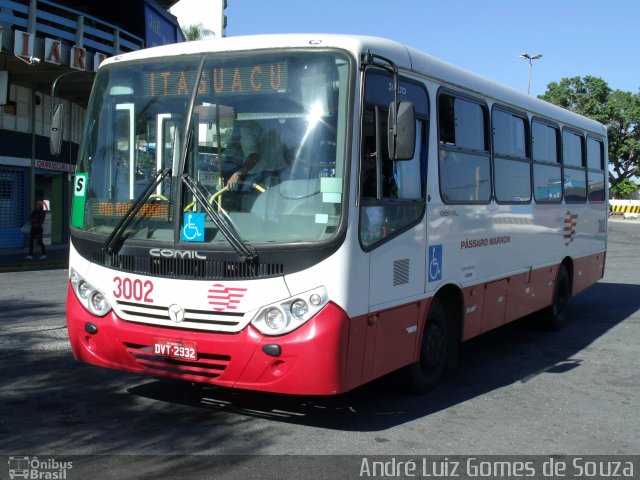Empresa de Ônibus Pássaro Marron 3002 na cidade de Aparecida, São Paulo, Brasil, por André Luiz Gomes de Souza. Número da foto: #2103544.