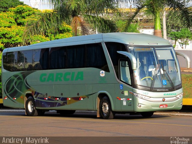 Viação Garcia 7667 na cidade de Londrina, Paraná, Brasil, por Andrey Gustavo. ID da foto: 2103969.