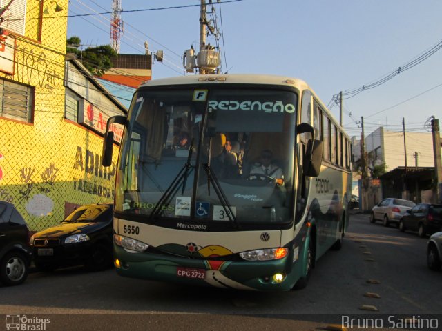 Redenção Turismo 5650 na cidade de Taboão da Serra, São Paulo, Brasil, por Bruno Santino. Número da foto: #2103986.