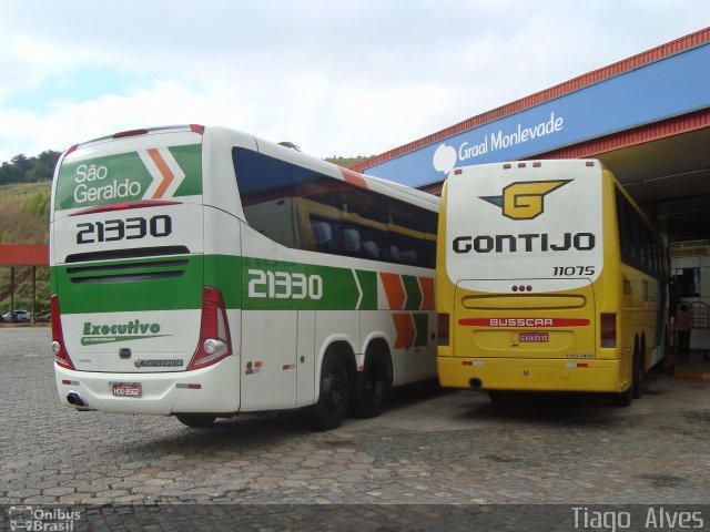 Empresa Gontijo de Transportes 11075 na cidade de João Monlevade, Minas Gerais, Brasil, por Tiago  Alves. Número da foto: #2105119.