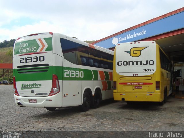 Empresa Gontijo de Transportes 11075 na cidade de João Monlevade, Minas Gerais, Brasil, por Tiago  Alves. ID da foto: 2105119.