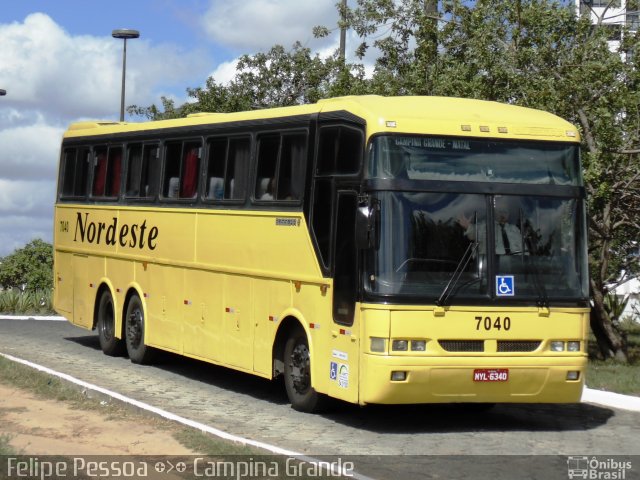 Viação Nordeste 7040 na cidade de Campina Grande, Paraíba, Brasil, por Felipe Pessoa de Albuquerque. Número da foto: #2106182.