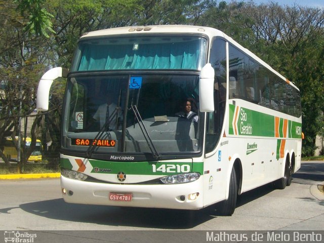 Cia. São Geraldo de Viação 14210 na cidade de São Paulo, São Paulo, Brasil, por Matheus de Melo Bento. Número da foto: #2105869.