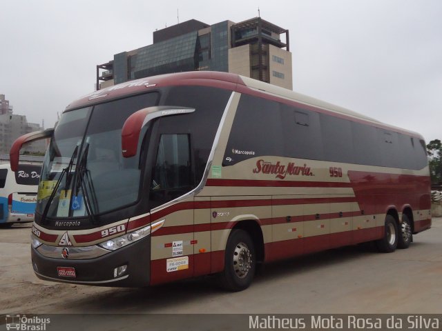 Santa Maria Fretamento e Turismo 950 na cidade de São Paulo, São Paulo, Brasil, por Matheus Mota Rosa da Silva. ID da foto: 2106968.