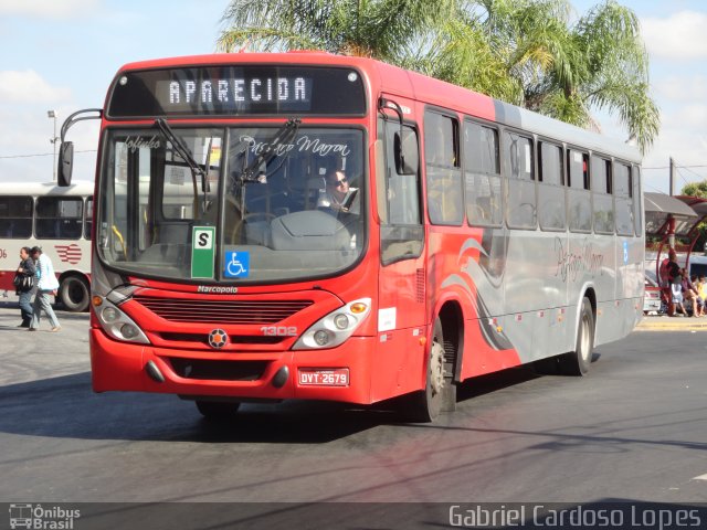 Empresa de Ônibus Pássaro Marron 1302 na cidade de Aparecida, São Paulo, Brasil, por Gabriel Cardoso Lopes. Número da foto: #2107549.