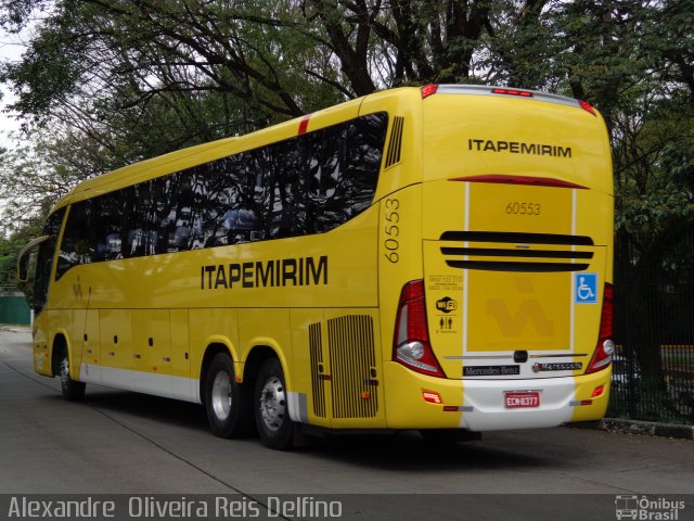 Viação Itapemirim 60553 na cidade de São Paulo, São Paulo, Brasil, por Alexandre  Oliveira Reis Delfino. ID da foto: 2108130.