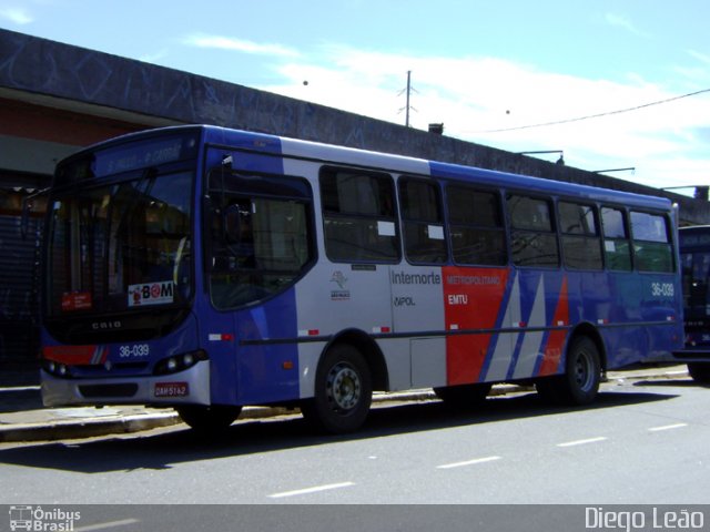 Vipol Transportes Rodoviários - TIPBUS - Transportes Intermunicipal 36.039 na cidade de São Paulo, São Paulo, Brasil, por Diego Leão. Número da foto: #2107505.