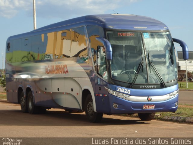 Viação Águia Branca 31820 na cidade de Palmas, Tocantins, Brasil, por Lucas Ferreira dos Santos Gomes. ID da foto: 2108032.