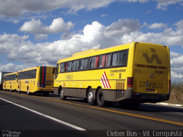 Viação Itapemirim 40361 na cidade de Vitória da Conquista, Bahia, Brasil, por Cleber Bus. ID da foto: 2108236.