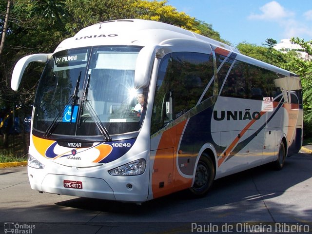 Expresso União 10249 na cidade de São Paulo, São Paulo, Brasil, por Paulo de Oliveira Ribeiro. ID da foto: 2108828.