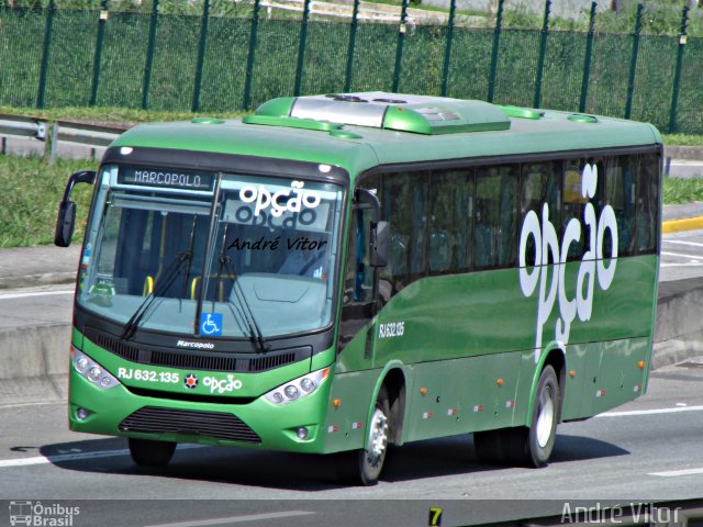 Opção Fretamento e Turismo RJ 632.135 na cidade de Queimados, Rio de Janeiro, Brasil, por André Vitor  Silva dos Santos. Número da foto: #2107524.