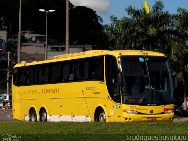 Viação Itapemirim 7005 na cidade de Vitória, Espírito Santo, Brasil, por Sulimar Silva. Número da foto: #2108768.