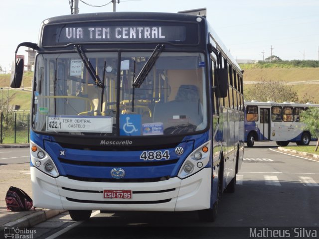 Onicamp Transporte Coletivo 4884 na cidade de Campinas, São Paulo, Brasil, por Matheus Silva. Número da foto: #2111245.