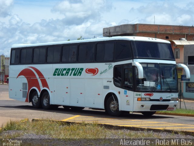 Eucatur - Empresa União Cascavel de Transportes e Turismo 3318 na cidade de Cascavel, Paraná, Brasil, por Alexandre Rodrigo. ID da foto: 2109675.