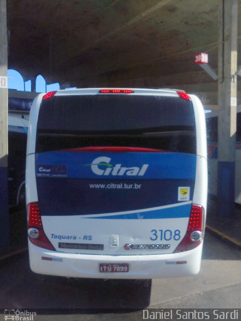 Citral Transporte e Turismo 3108 na cidade de Porto Alegre, Rio Grande do Sul, Brasil, por Daniel Santos Sardi. ID da foto: 2110760.