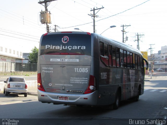 Viação Pirajuçara 11.085 na cidade de Taboão da Serra, São Paulo, Brasil, por Bruno Santino. ID da foto: 2110031.