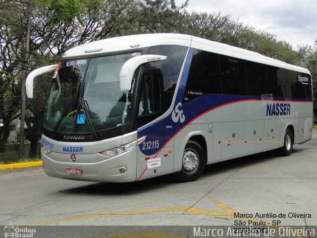 Viação Nasser 212115 na cidade de São Paulo, São Paulo, Brasil, por Marco Aurélio de Oliveira. Número da foto: #2113393.