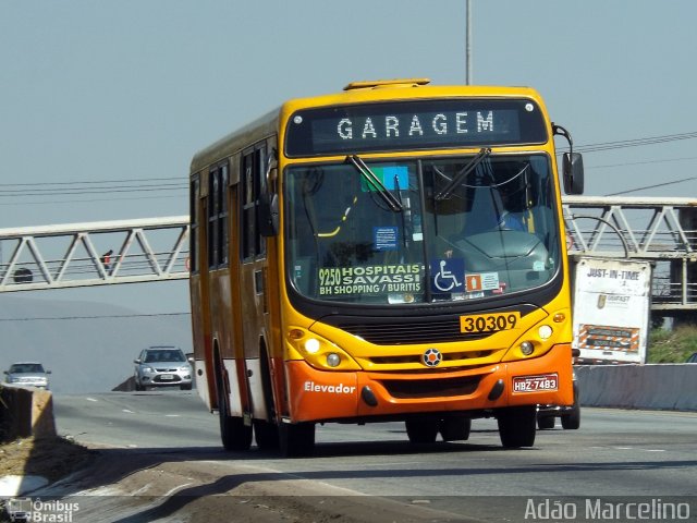 Via BH Coletivos 30309 na cidade de Belo Horizonte, Minas Gerais, Brasil, por Adão Raimundo Marcelino. Número da foto: #2112961.