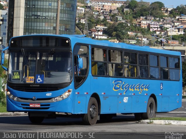 Biguaçu Transportes Coletivos Administração e Participação 487 na cidade de Florianópolis, Santa Catarina, Brasil, por João Victor. ID da foto: 2112383.