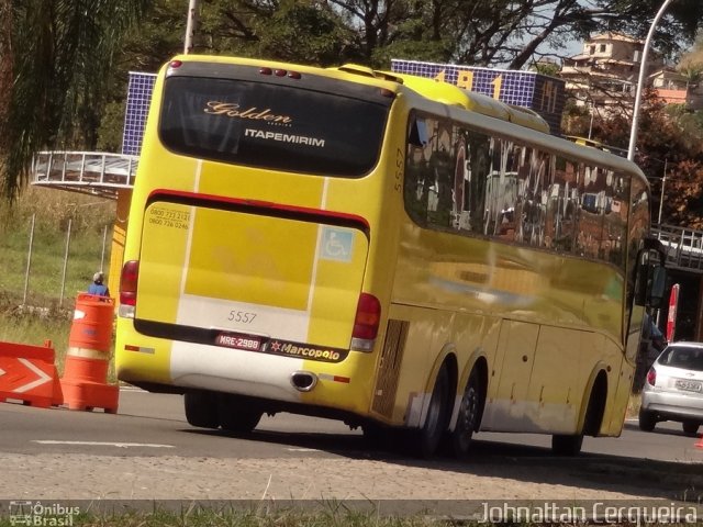 Viação Itapemirim 5557 na cidade de Leopoldina, Minas Gerais, Brasil, por Johnattan Cerqueira. Número da foto: #2114929.