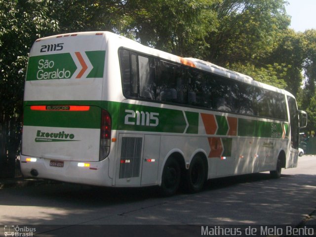 Cia. São Geraldo de Viação 21115 na cidade de São Paulo, São Paulo, Brasil, por Matheus de Melo Bento. ID da foto: 2114299.