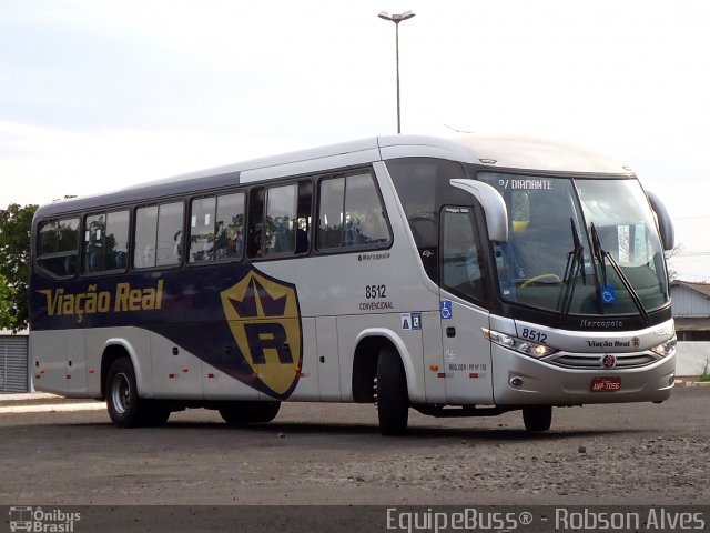 Viação Real 8512 na cidade de Paranavaí, Paraná, Brasil, por Robson Alves. ID da foto: 2113779.