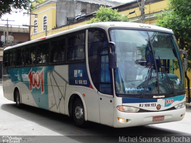 Auto Viação 1001 RJ 108.123 na cidade de Rio de Janeiro, Rio de Janeiro, Brasil, por Michel Soares da Rocha. ID da foto: 2116903.